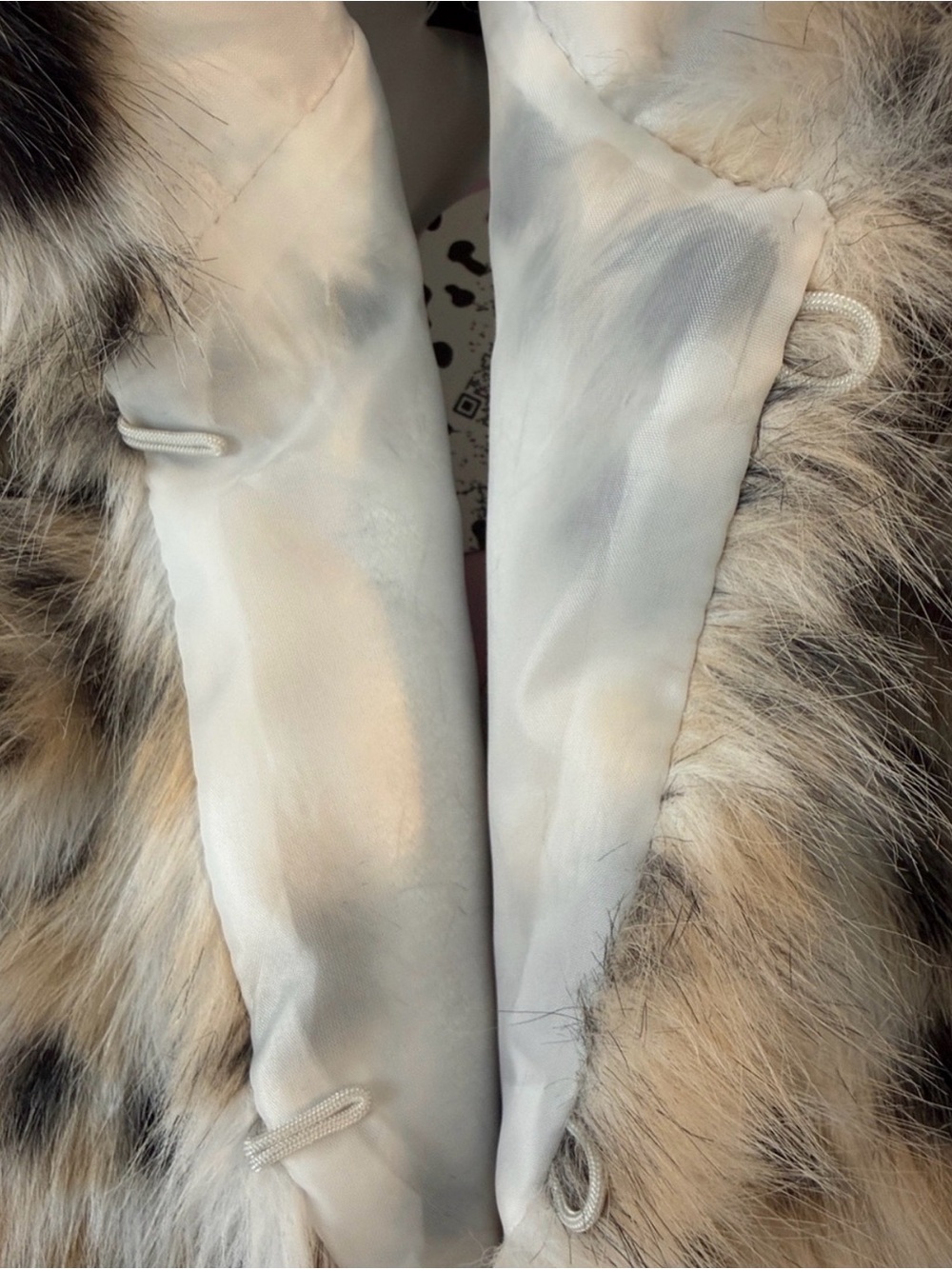 Faux fur leopard print vest cropped - Picture 6 of 8